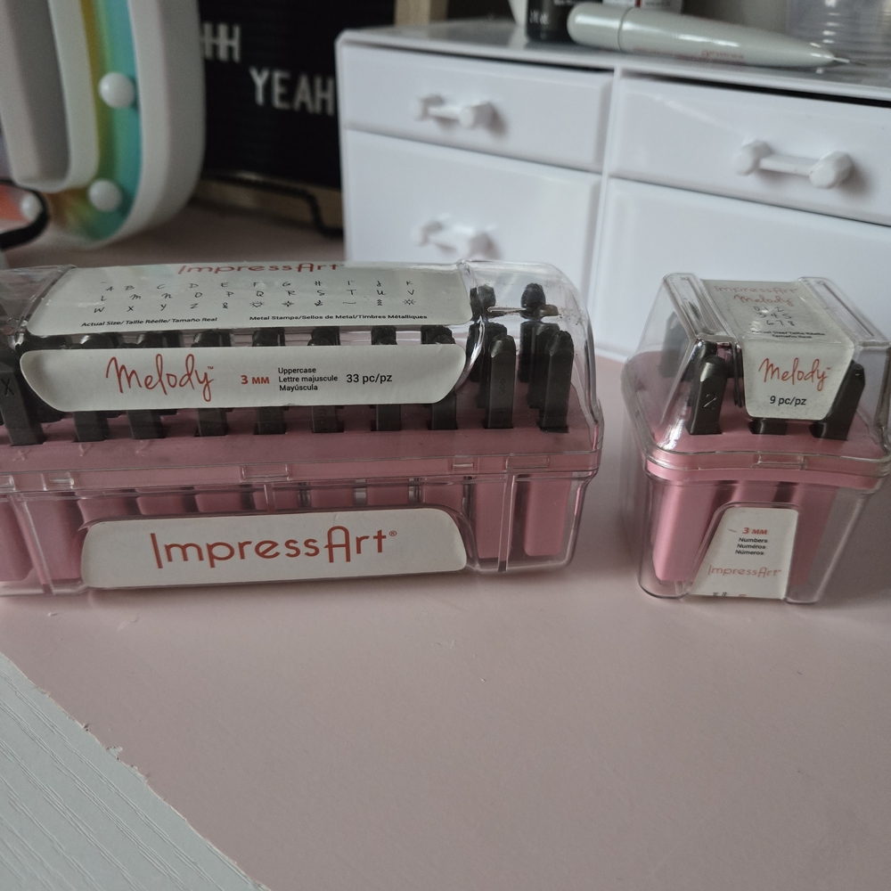 Impress Art Melody Pink Metal Stamps